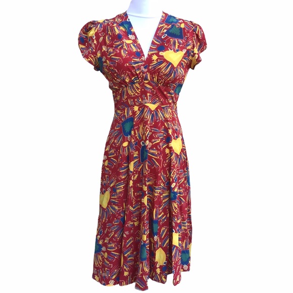 Trashy Diva Sacred Hearts Bonita Dress Silk Size 4